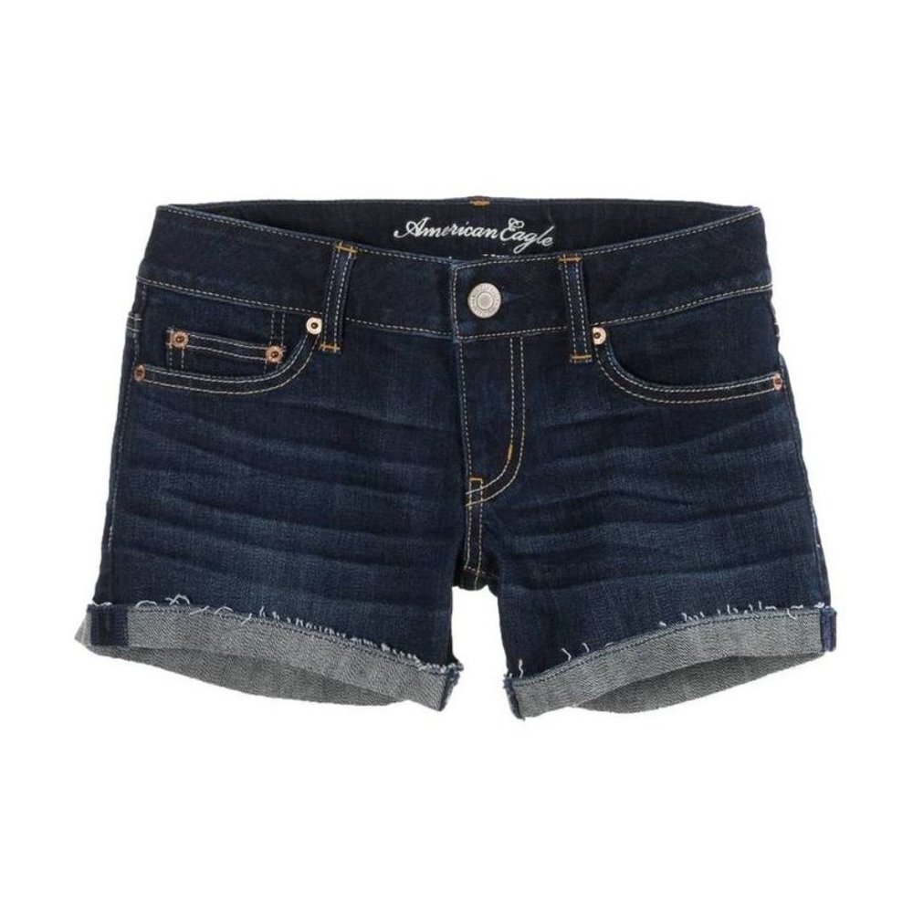 AMERICAN EAGLE Distressed Demim Jean Shorts sz 2 - Picture 6 of 6